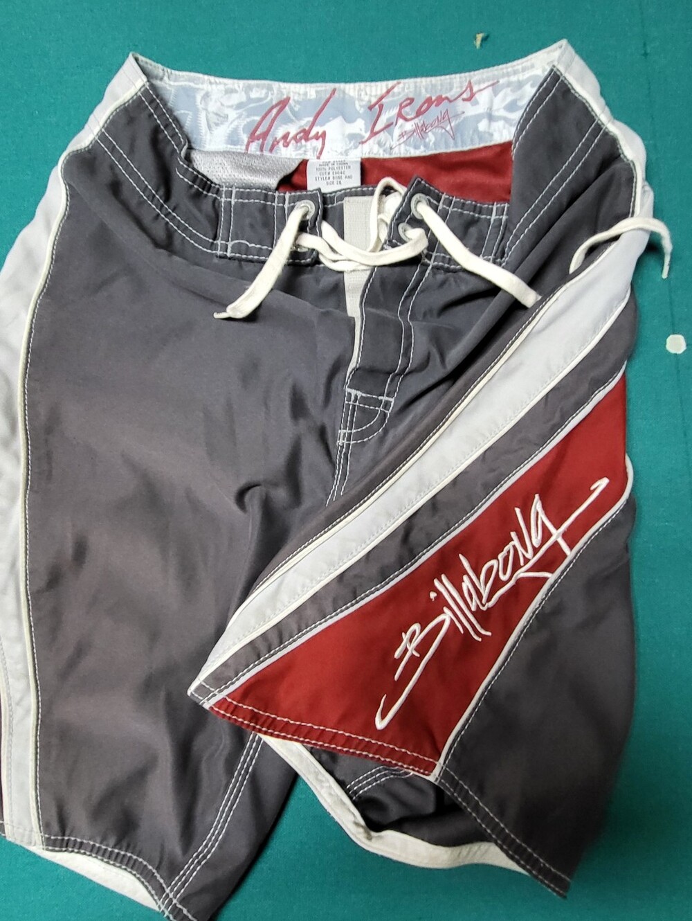 Vintage Billabong Andy Irons Rising Sunboard Shorts Y2K Surf Trunks